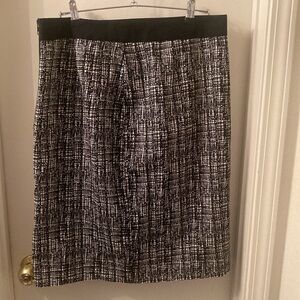Elegant Halogen Black and White Tweed Skirt